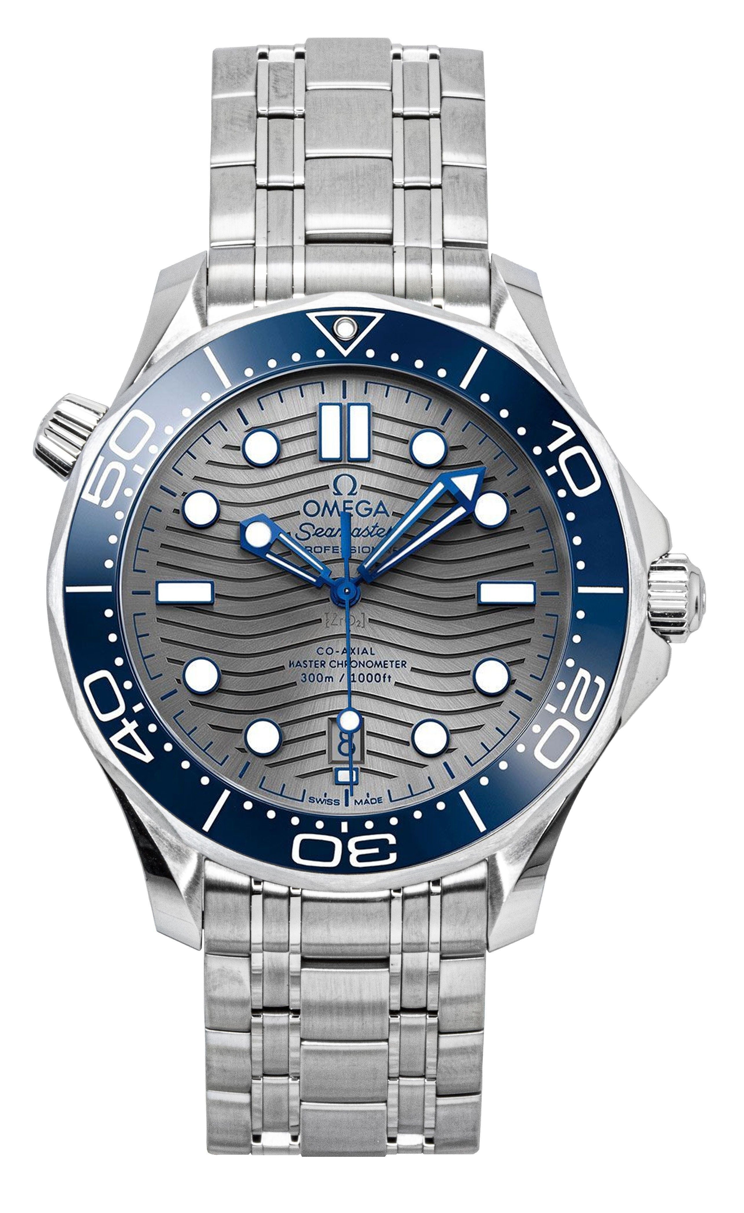 Omega Seamaster Stainless Steel Grey Dial Automatic Diver's 210.30.42.20.06.001 300M Men's Watch