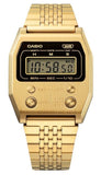 Casio Vintage Digital Gold Ion Plated Stainless Steel Quartz A1100G-5 Unisex Watch