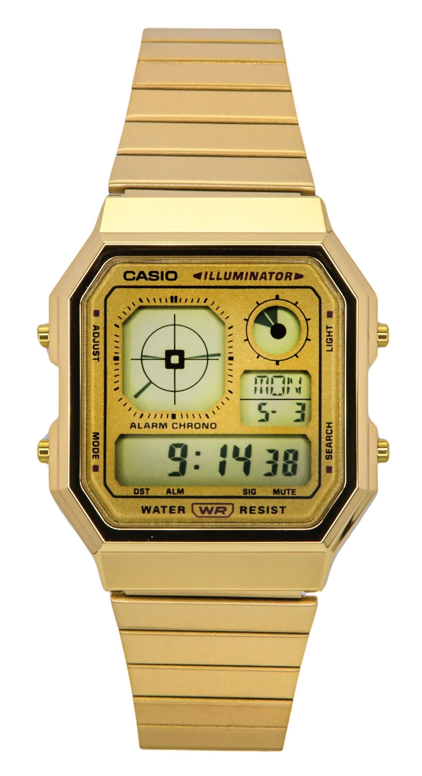 Casio Vintage Digital Stainless Steel Quartz A130WEG-9A Unisex Watch