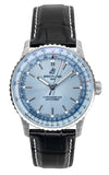 Breitling Navitimer Leather Strap Ice Blue Dial Automatic A17329171C1P1 Men's Watch