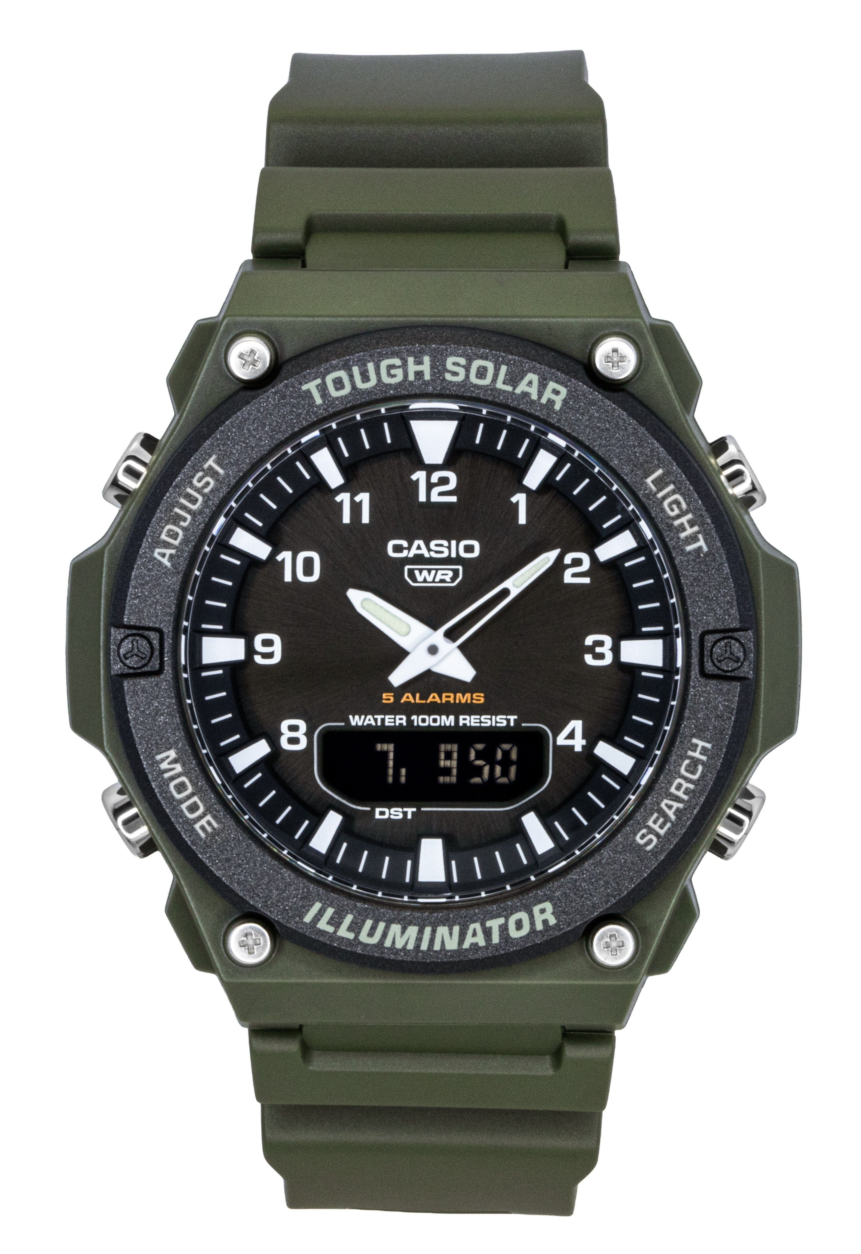 Casio Standard Analog Digital Resin Strap Black Dial Solar AQ-S820W-3BV 100M Men's Watch