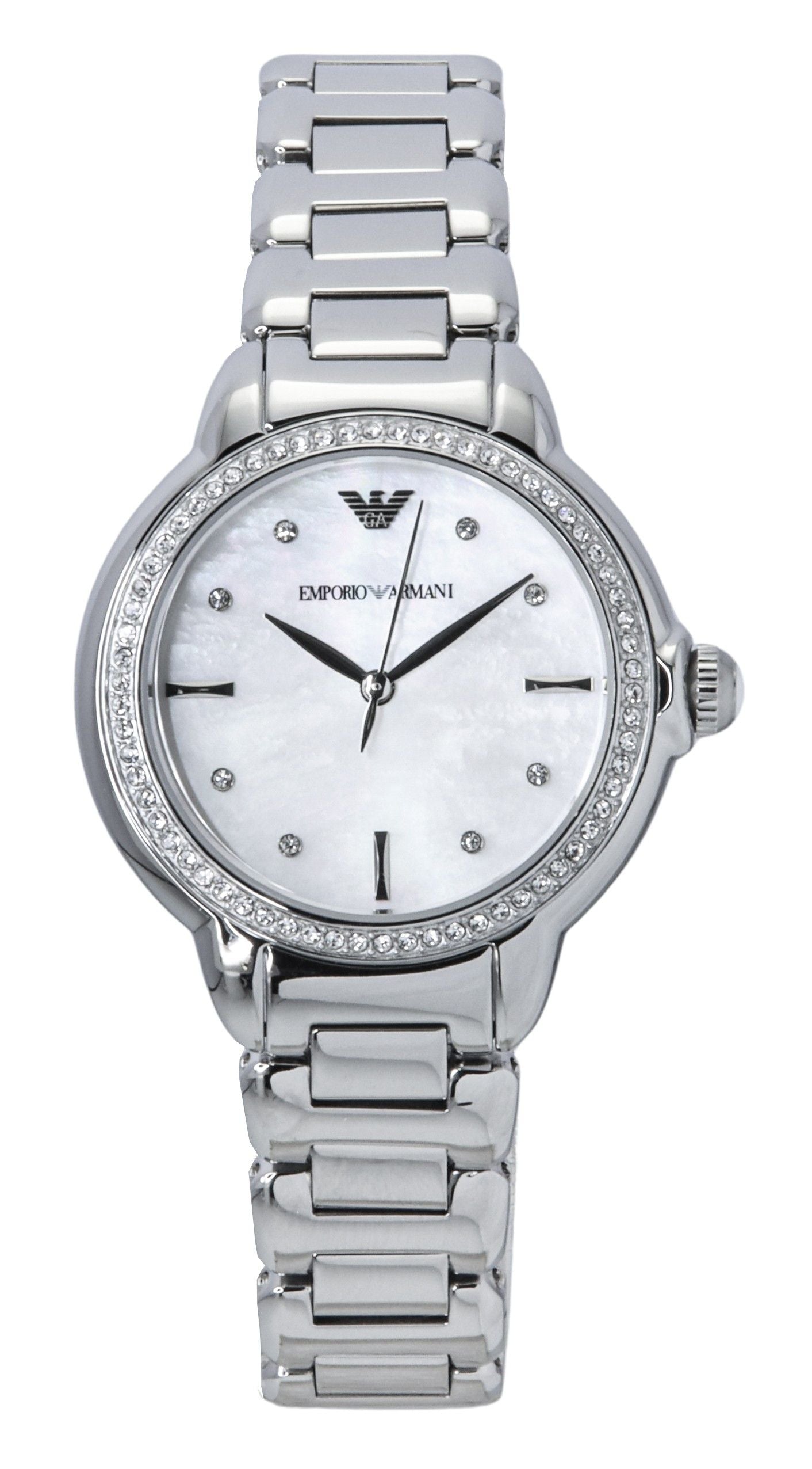 Emporio Armani Stainless Steel Mother Of Pearl Dial Quartz AR11596 Women's Watch