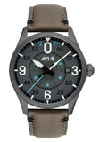 AVI-8 Spitfire Smith Salisbury Leather Strap Grey Dial Automatic AV-4090-04 Men's Watch