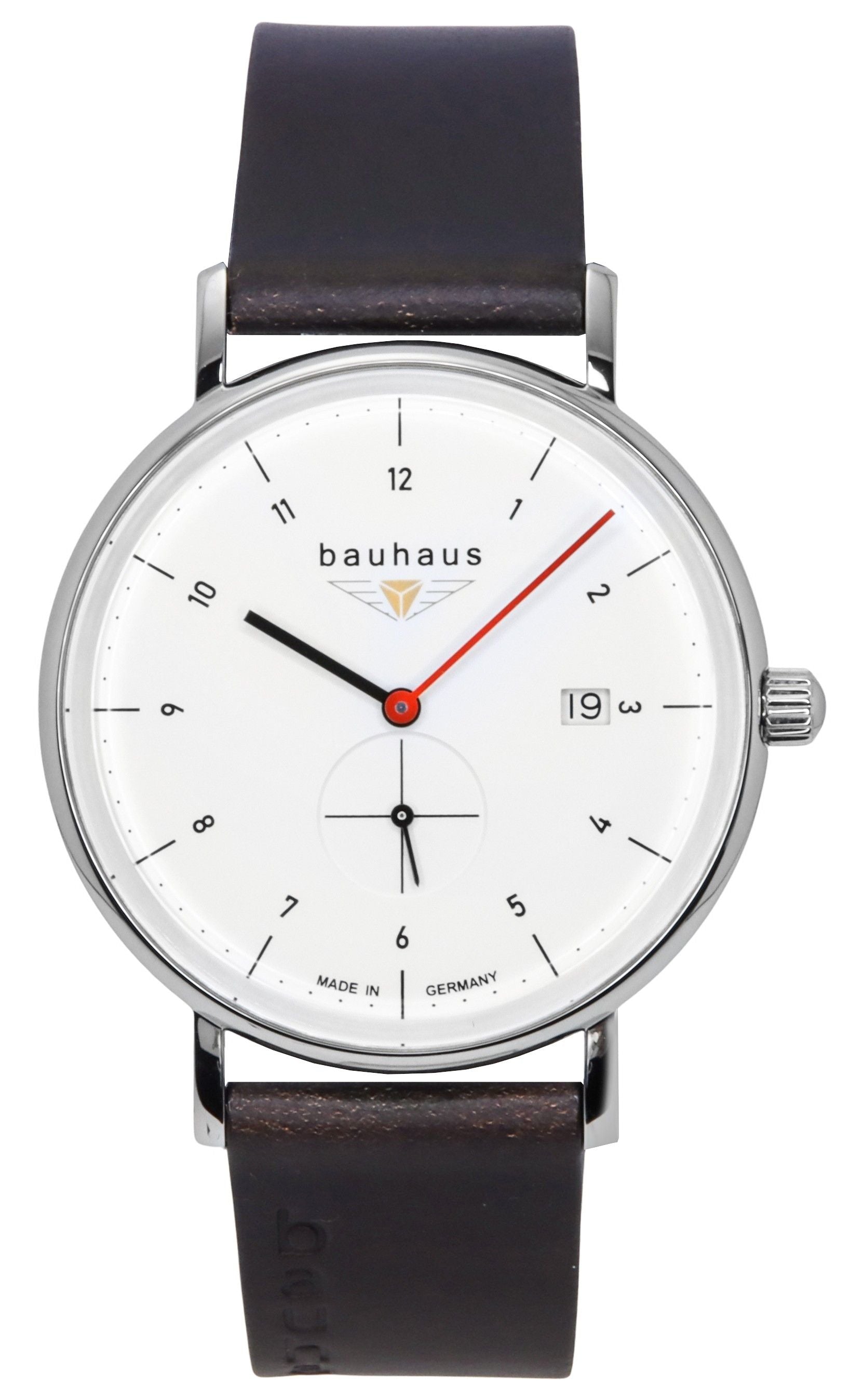 Bauhaus Classic Leather Strap White Dial Quartz 21301 Men's Watch