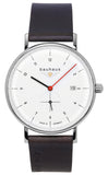 Bauhaus Classic Leather Strap White Dial Quartz 21301 Men's Watch