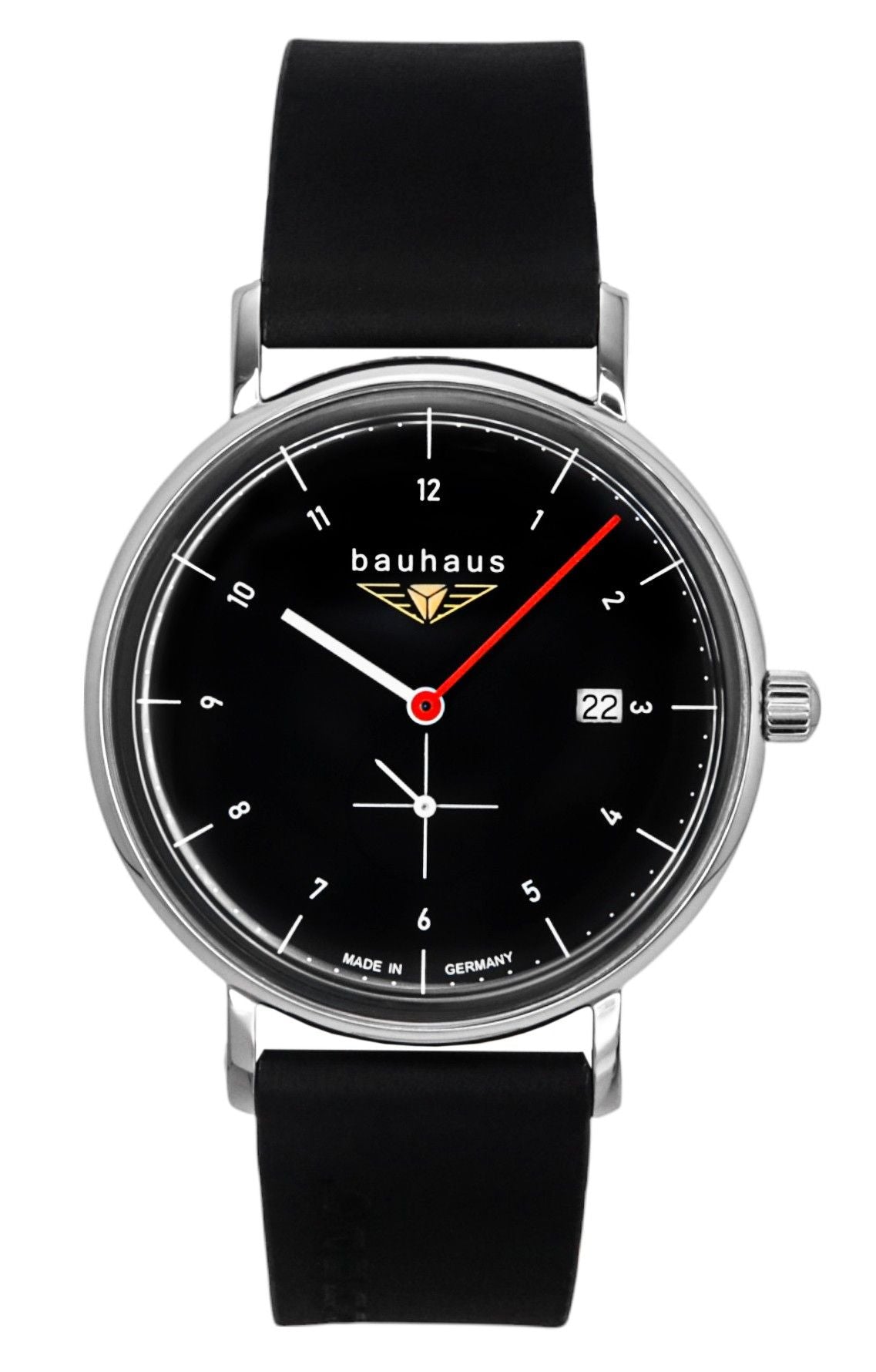 Bauhaus Classic Leather Strap Black Dial Quartz 21302 Men's Watch