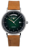 Bauhaus Classic Leather Strap Dark Green Dial Automatic 21624 Men's Watch