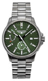 Bauhaus Aviation Titanium Dark Green Dial Automatic 2860M4 100M Men's Watch