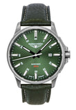 Bauhaus Aviation Leather Strap Dark Green Dial Automatic 28644 100M Men's Watch