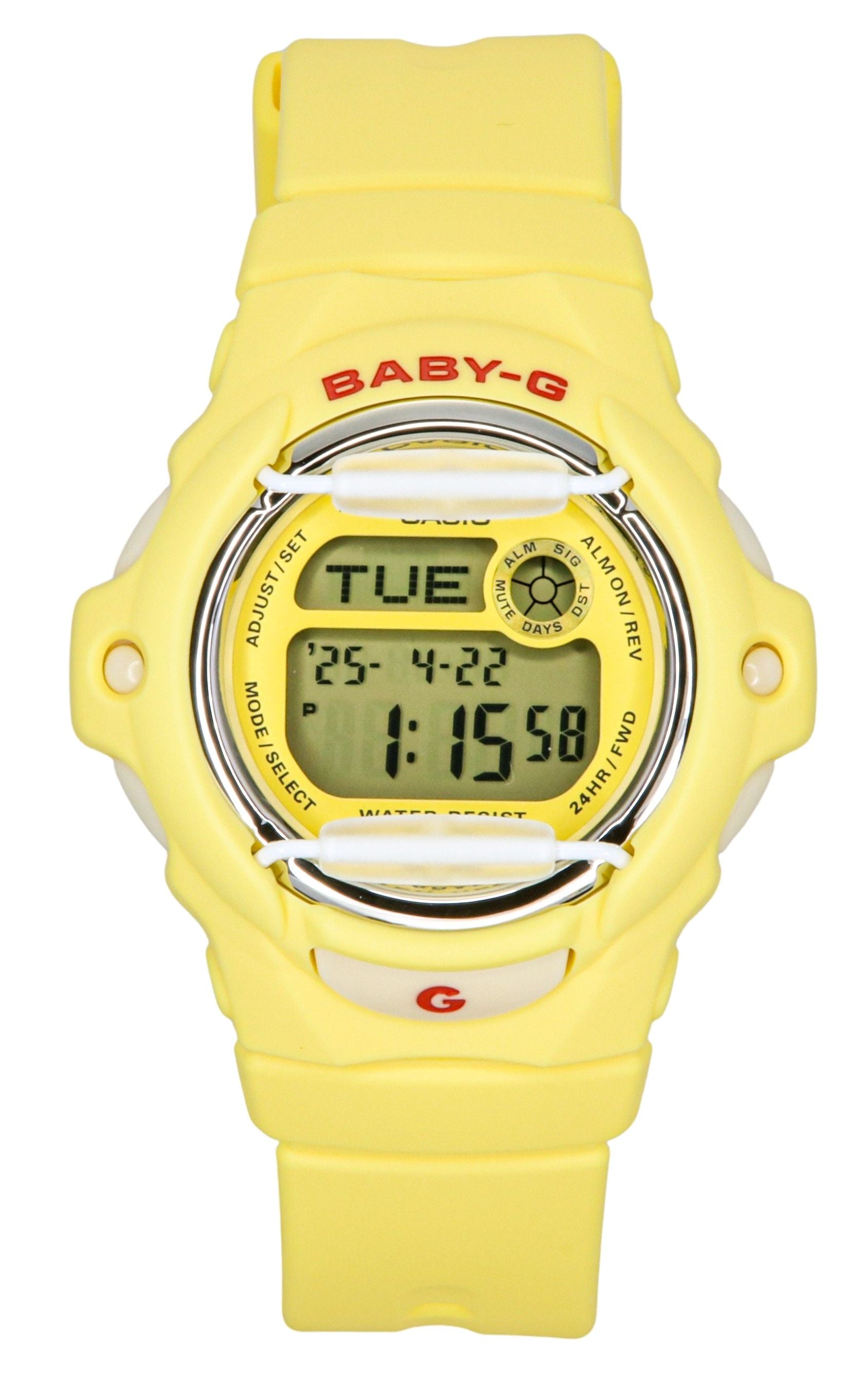 Casio Baby-G Digital Yellow Resin Strap Quartz BG-169CH-9 200M Women's Watch