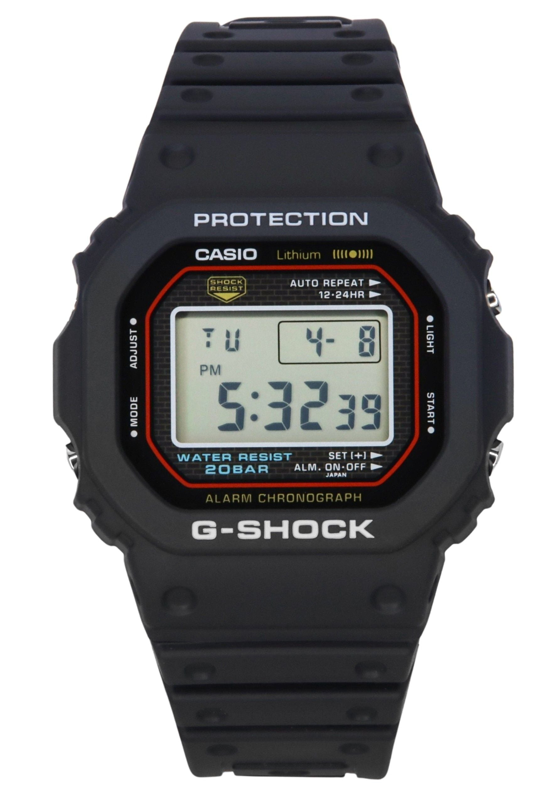 Casio G-Shock Digital Re-Creating The Original Design Of The First G-Shock Quartz DW-5000R-1A 200M Men's Watch