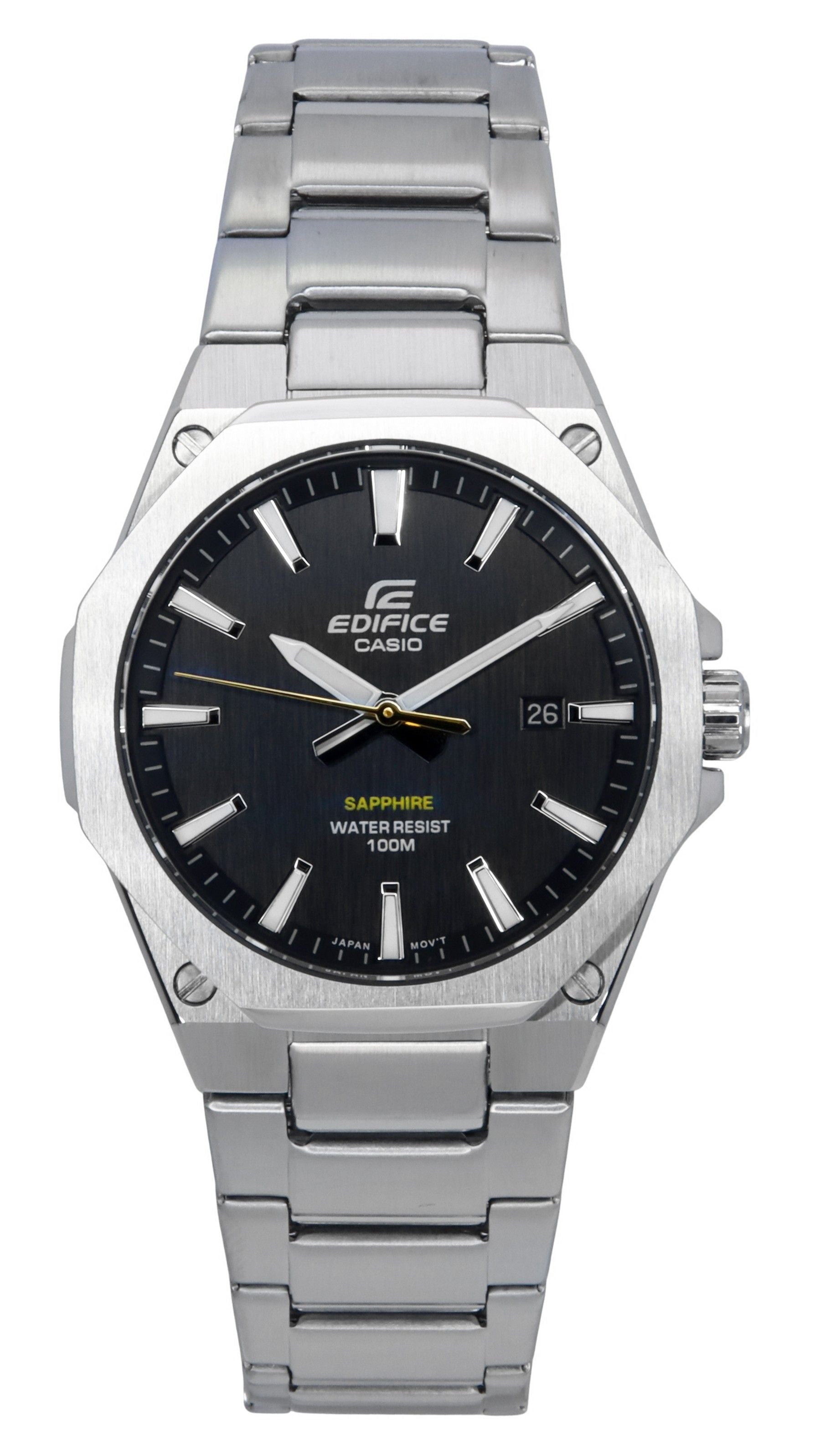 Casio Edifice Slim Line Black Dial Quartz EFR-S108D-1A 100M Men's Watch