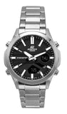 Casio Edifice Analog Digital Stainless Steel Black Dial Quartz EFV-C120D-1A 200M Men's Watch