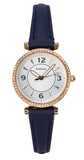 Fossil Carlie Crystal Accents Silver Dial Navy LiteHide Leather Quartz ES5295 Women's Watch
