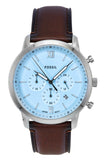 Fossil Neutra Chronograph Leather Strap Blue Sunray Dial Quartz FS6109 Men's Watch