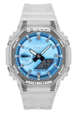Casio G-Shock Analog Digital Resin Strap Blue Dial Quartz GA-2100BM-7A2 200M Unisex Watch