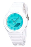 Casio G-Shock Analog Digital White Resin Strap Multicolor Dial Quartz GA-2100TL-7A 200M Men's Watch