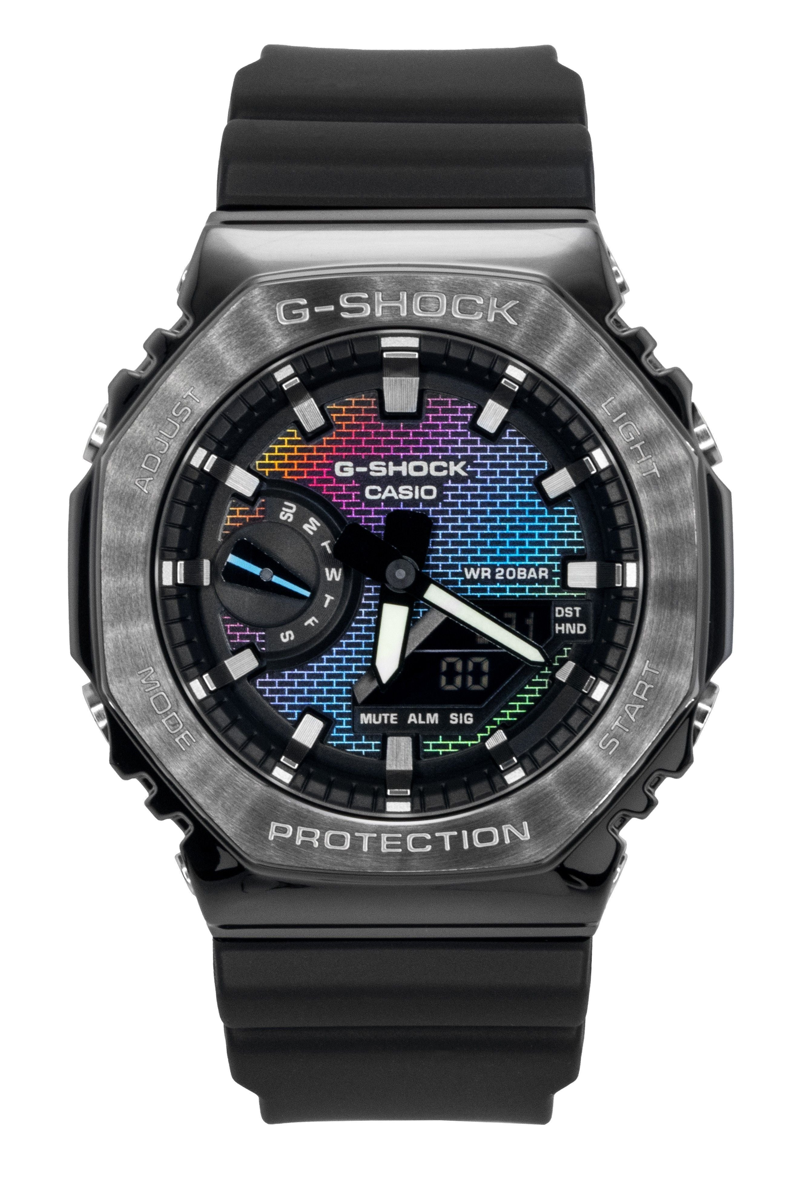 Casio G-Shock G-Steel Analog Digital Bio-Based Resin Strap Multicolor Dial Quartz GM-2100BRW-1A 200M Men's Watch