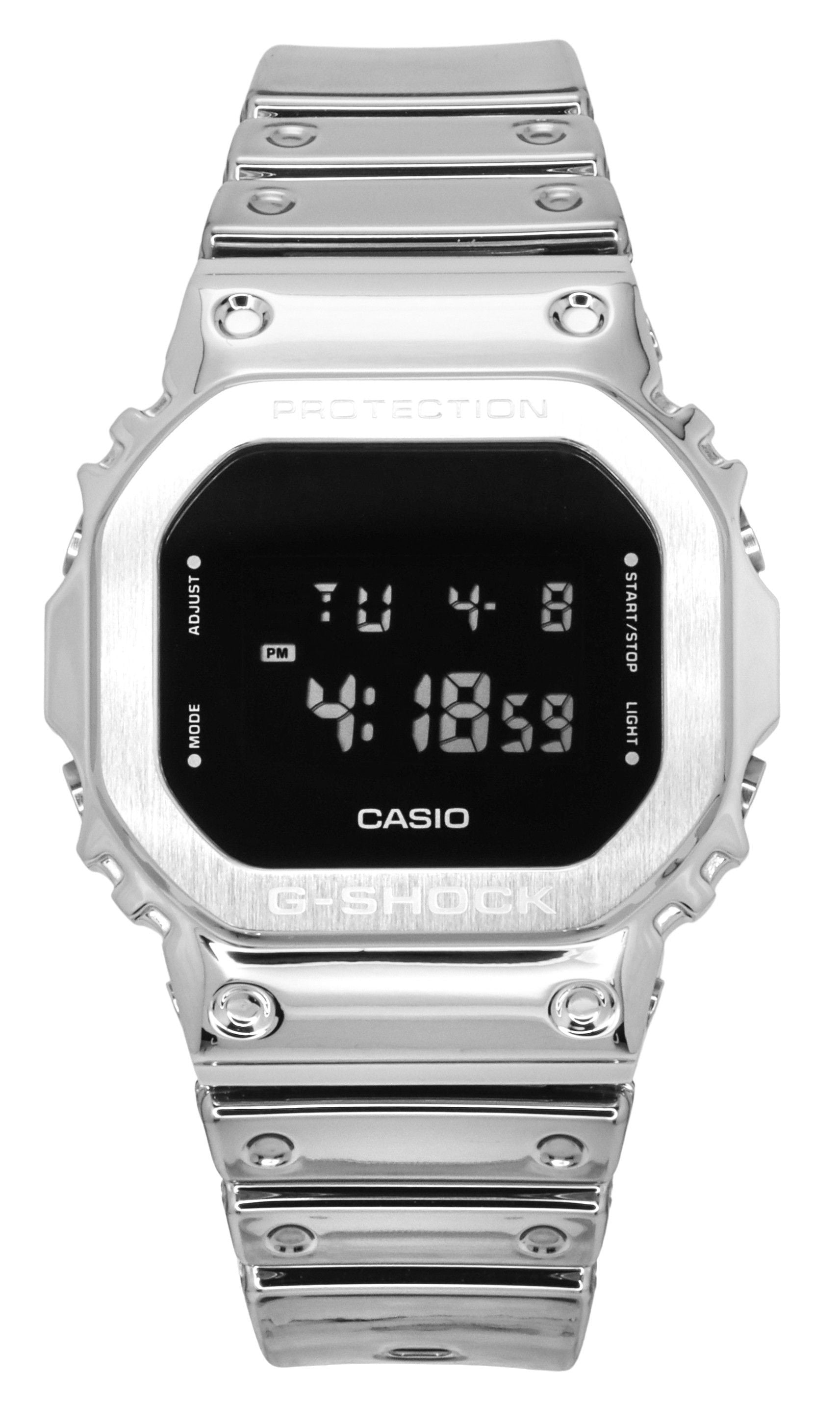 Casio G-Shock G-Steel Digital Fine Metallic Tough Silicone Strap Quartz GM-5600YM-8 200M Men's Watch
