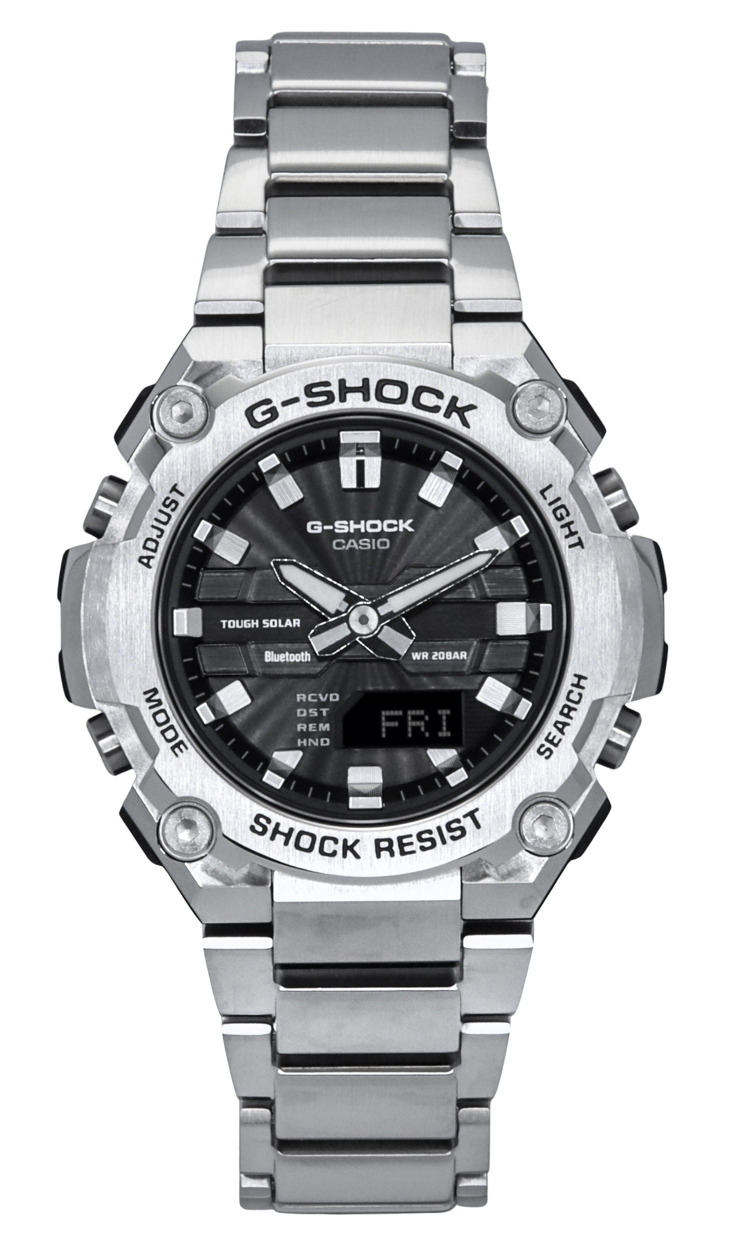 Casio G-Shock G-Steel Analog Digital Smartphone Link Black Dial Solar GST-B600D-1A 200M Men's Watch
