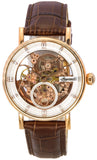 Ingersoll The Herald Leather Strap Rose Gold Skeleton Dial Automatic I00401B Men's Watch