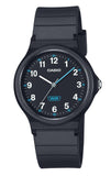Casio Pop Analog Black Bio Based Resin Strap Black Dial Quartz LQ-24B-1B Women's Watch
