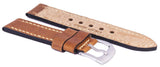 Brown Ratio Brand Leather Watch Strap 22mm