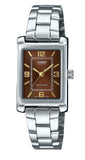 Casio Standard Analog Stainless Steel Brown Dial Quartz LTP-1234DD-5A Women's Watch