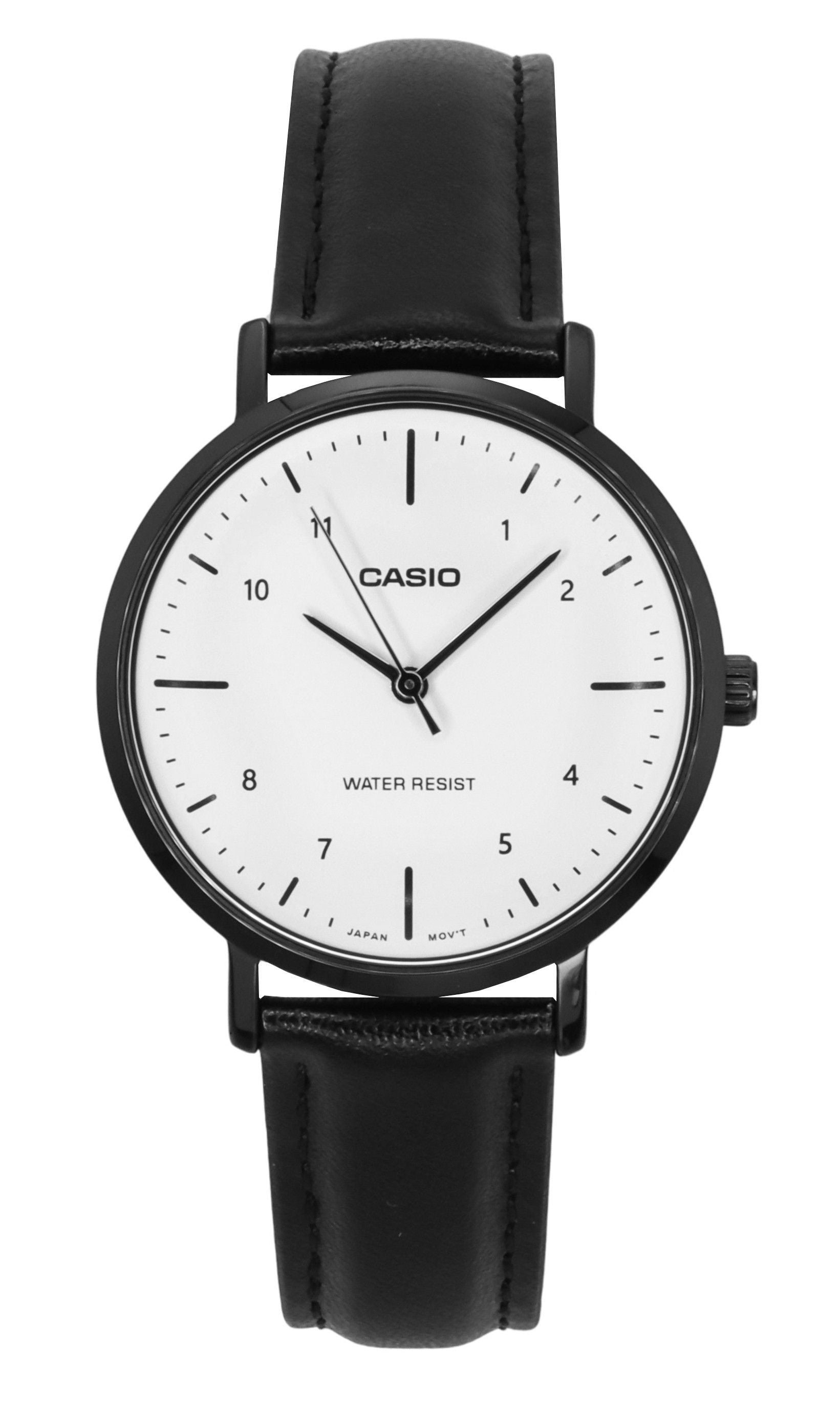 Casio Standard Analog Leather Strap White Dial Quartz LTP-VT03BL-7B Women's Watch