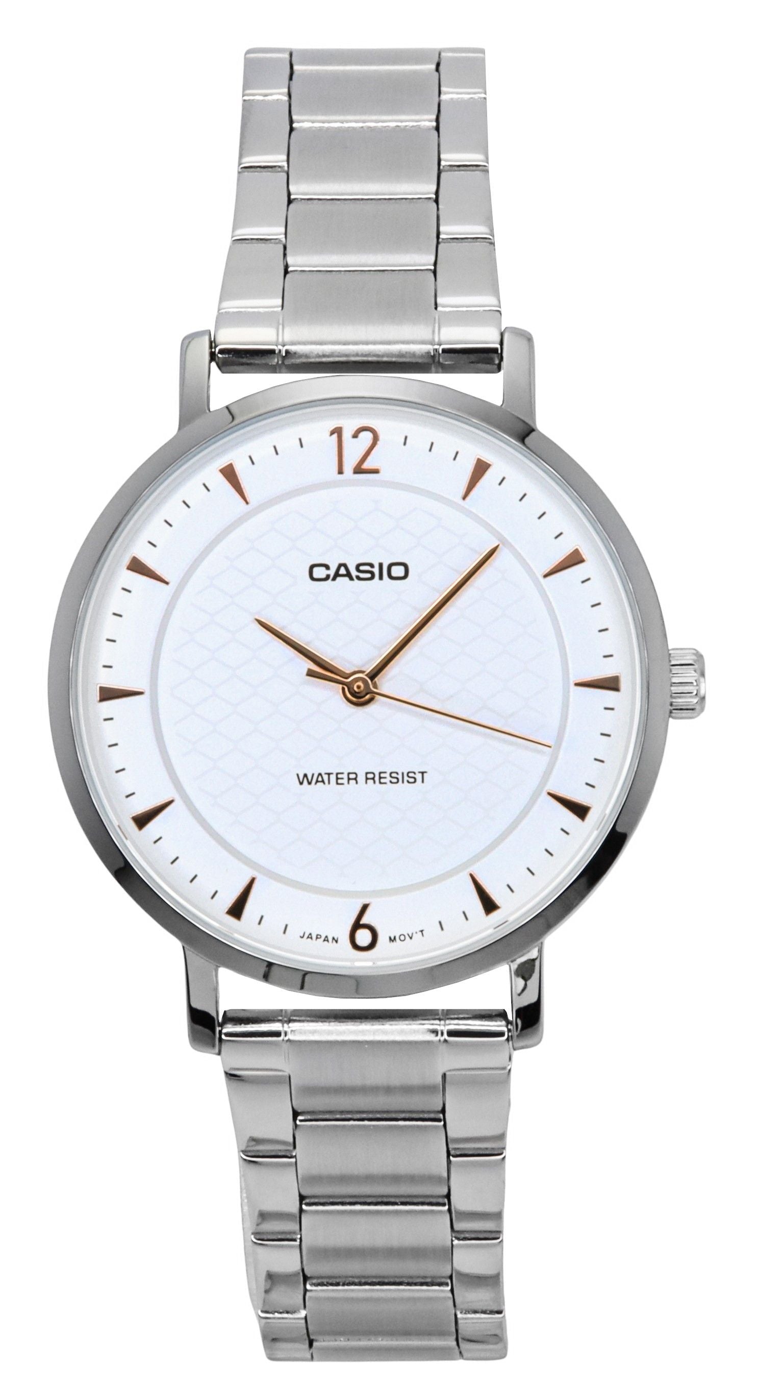 Casio Standard Analog Stainless Steel Cream Dial Quartz LTP-VT04D-7A Women's Watch