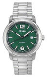 Fossil Heritage Stainless Steel Green Dial Automatic ME3224 Unisex Watch
