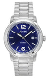 Fossil Heritage Stainless Steel Blue Dial Automatic ME3244 Men's Watch