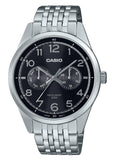 Casio Standard Analog Stainless Steel Black Dial Quartz MTP-E340D-1AV Men's Watch