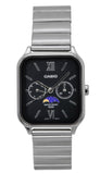 Casio Standard Analog Moon Phase Stainless Steel Black Dial Quartz MTP-M305D-1A2V Men's Watch