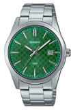 Casio Standard Analog Stainless Steel Green Dial Quartz MTP-VD03D-3A1 Men's Watch