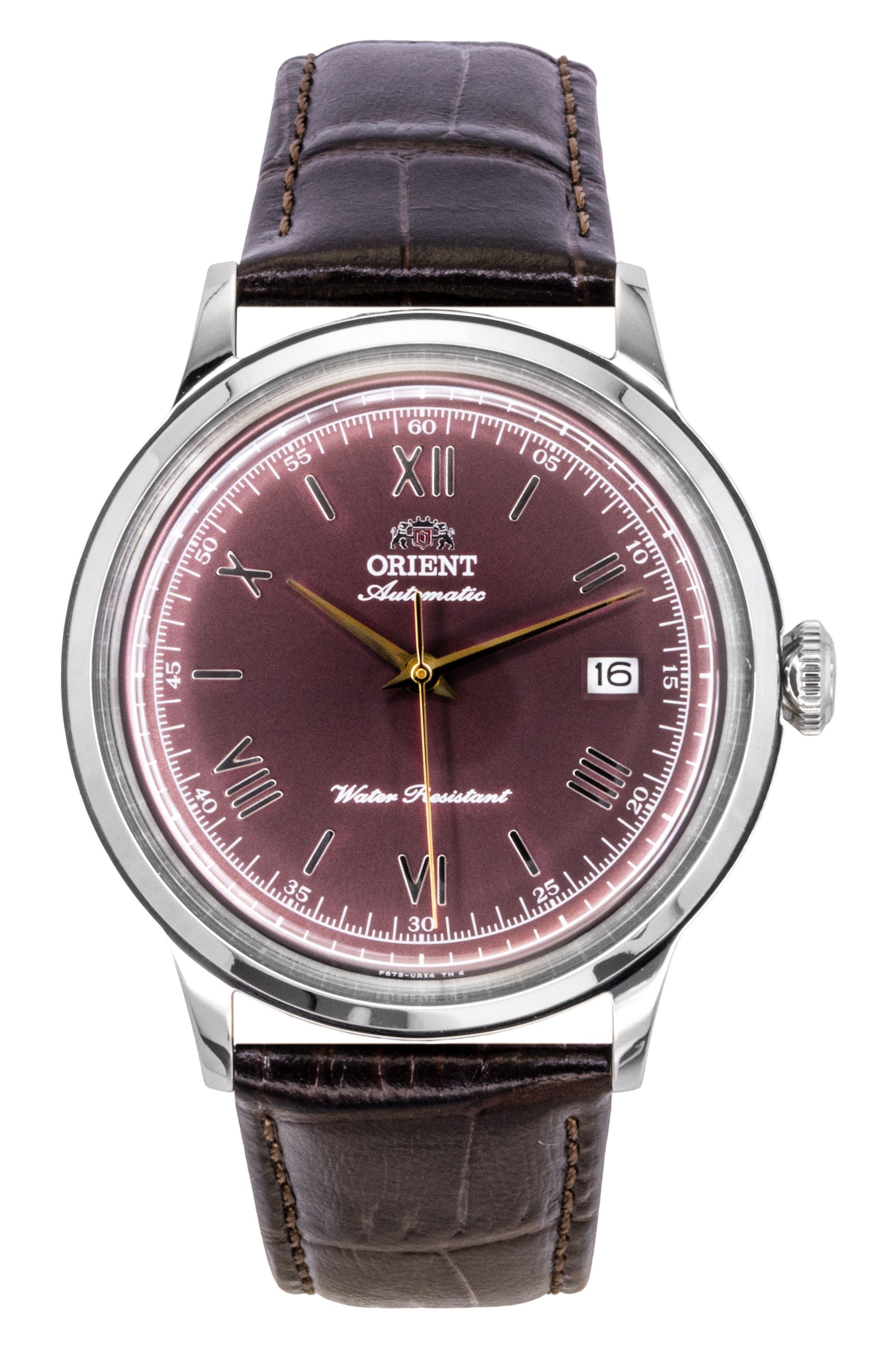 Orient Classic Leather Strap Bordeaux Dial Automatic RA-AC0026R Men's Watch
