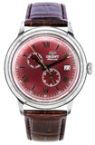 Orient Bambino GMT Version 8 Leather Strap Red Dial Automatic RA-AK0705R10B RA-AK0705R30B Men's Watch