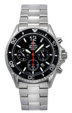 Orient Chronograph Stainless Steel Black Dial Solar Diver's RA-TX0202B10B 200M Men's Watch