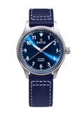 Ratio Skysurfer Pilot Blue Sunray Dial Leather Automatic RTS302 200M Men's Watch