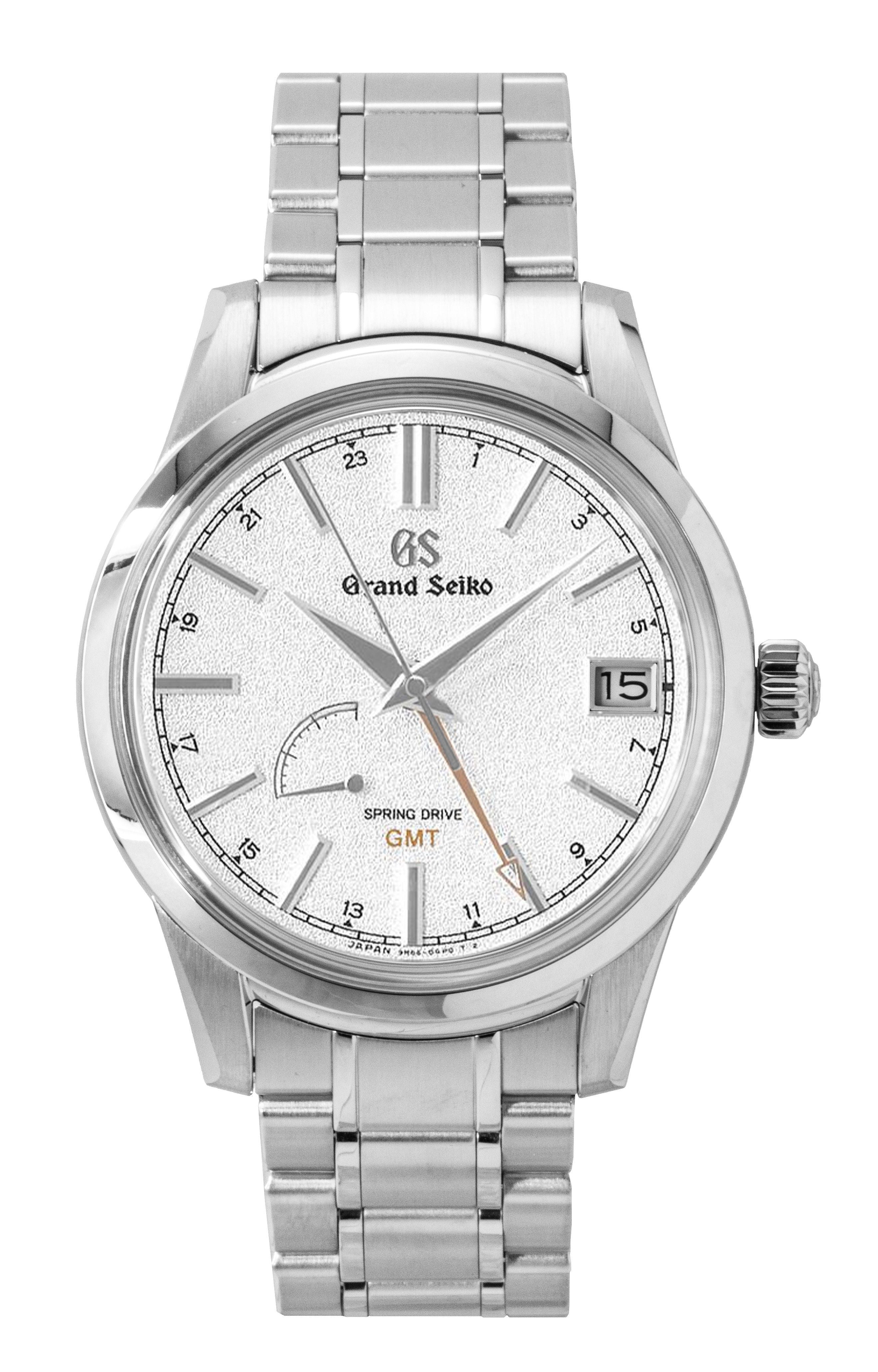 Grand Seiko Elegance GMT Stainless Steel Silver Dial Automatic SBGE269G 100M Men's Watch