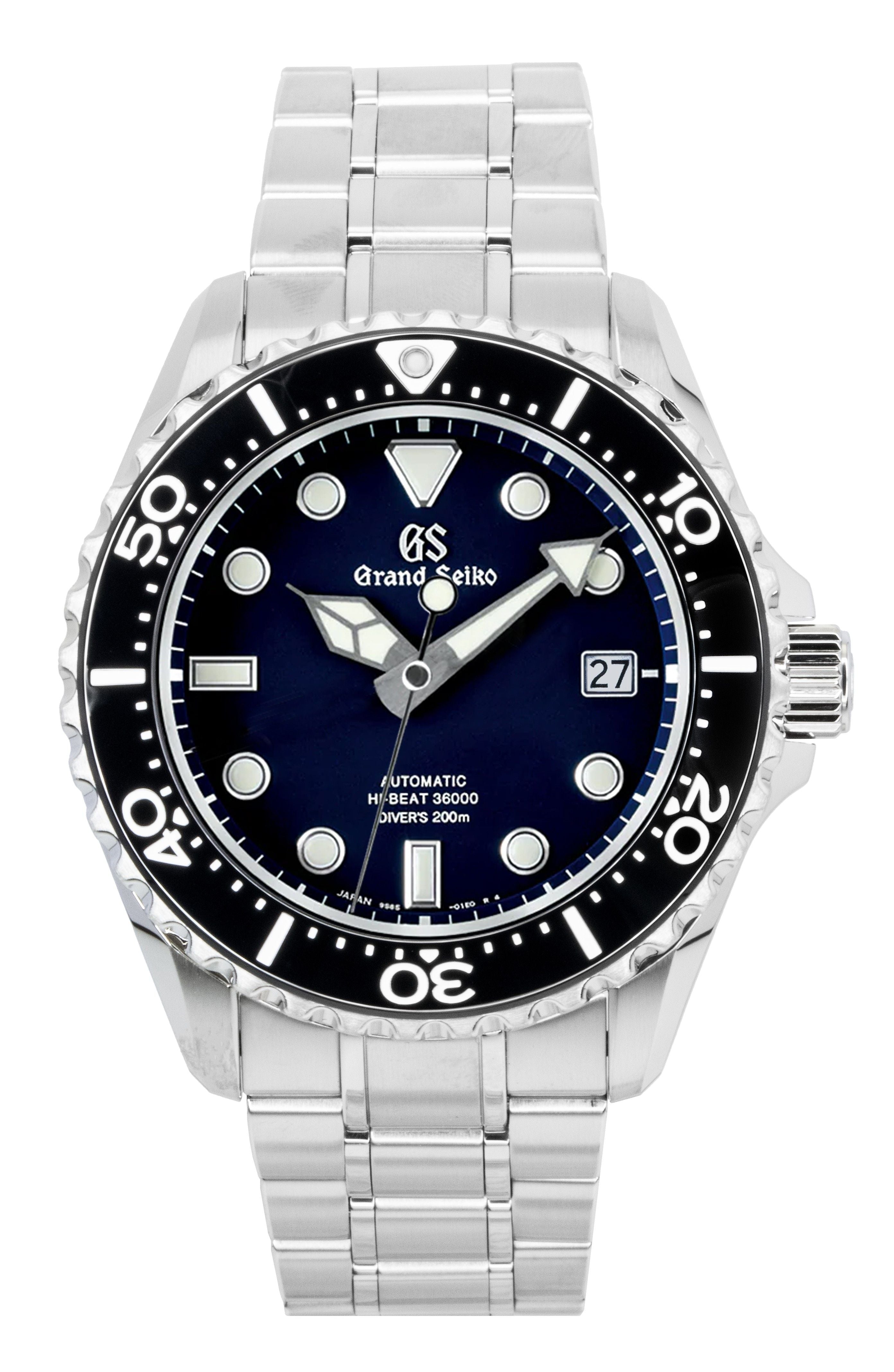 Grand Seiko Sport Hi-Beat Stainless Steel Dark Blue Dial Automatic Diver's SBGH289G 200M Men's Watch