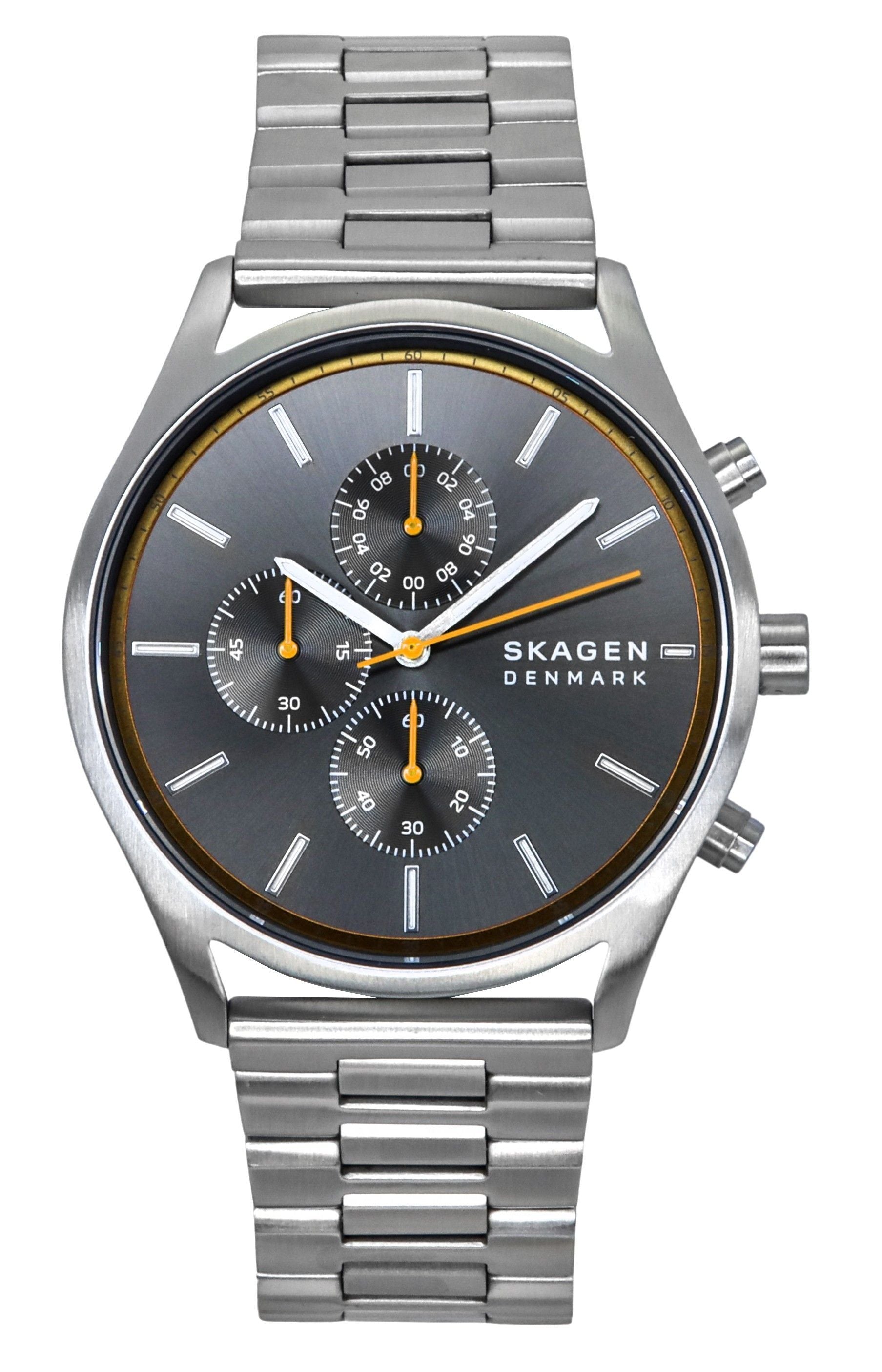 Skagen Holst Chronograph Stainless Steel Sunray Grey Dial Quartz SKW6926 Men's Watch