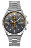 Skagen Holst Chronograph Stainless Steel Sunray Grey Dial Quartz SKW6926 Men's Watch