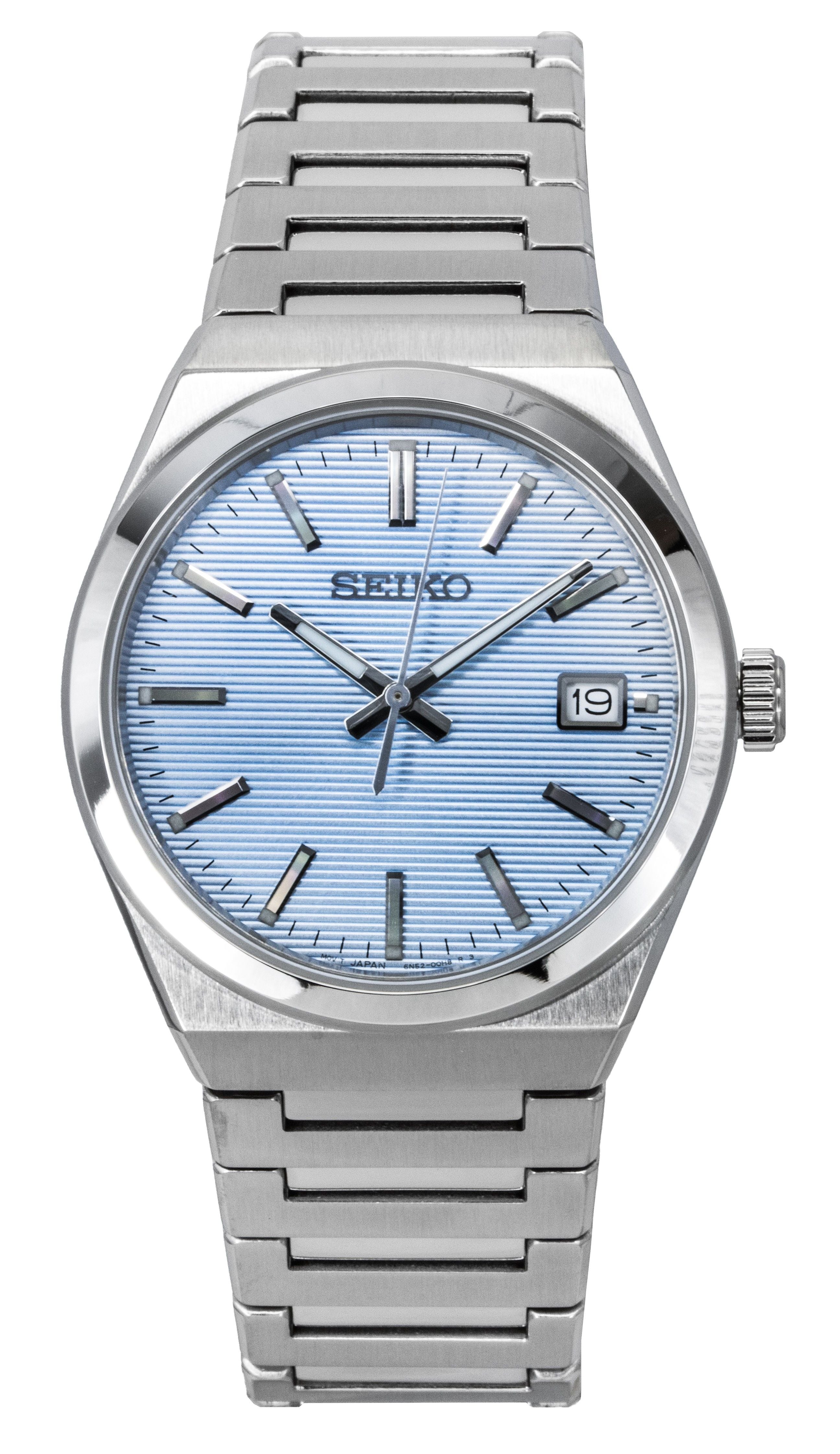 Seiko Classic Stainless Steel Light Blue Dial Quartz SUR599P1 100M Men's Watch