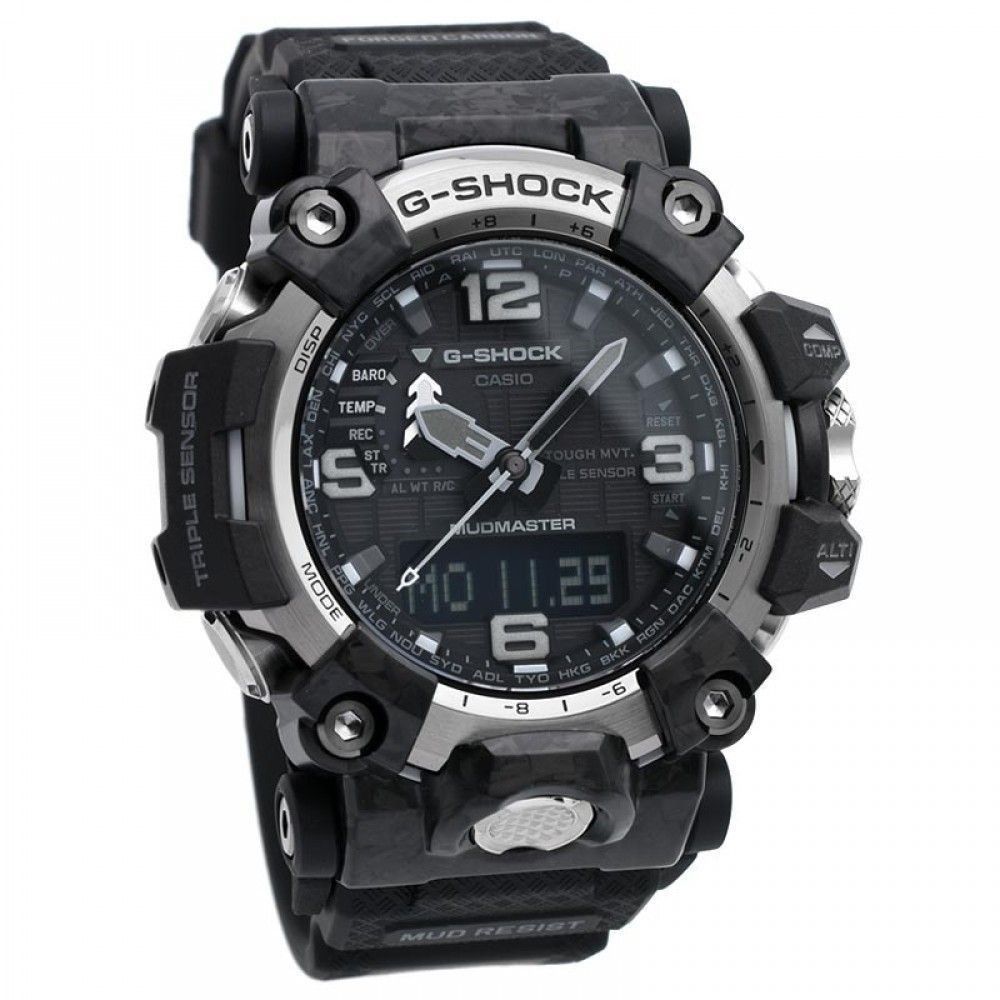 Refurbished Casio G-Shock Mudmaster Analog Digital Black Dial Solar GWG-2000-1A1 200M Men's Watch