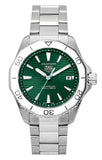 Tag Heuer Aquaracer Solargraph Stainless Steel Green Dial Quartz Diver's WBP1115.BA0000 200M Men's Watch