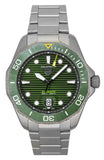 Tag Heuer Aquaracer Professional Date Titanium Green Dial Automatic Diver's WBP208B.BF0631 300M Men's Watch