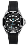 Tag Heuer Aquaracer Rubber Strap Black Dial Automatic Diver's WBP5110.FT6257 300M Men's Watch