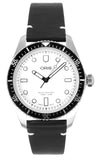 Oris Social Club Singapore Leather Strap White Dial Automatic 01-733-7707-4051-OSC-SGP-Set 100M Men's Watch