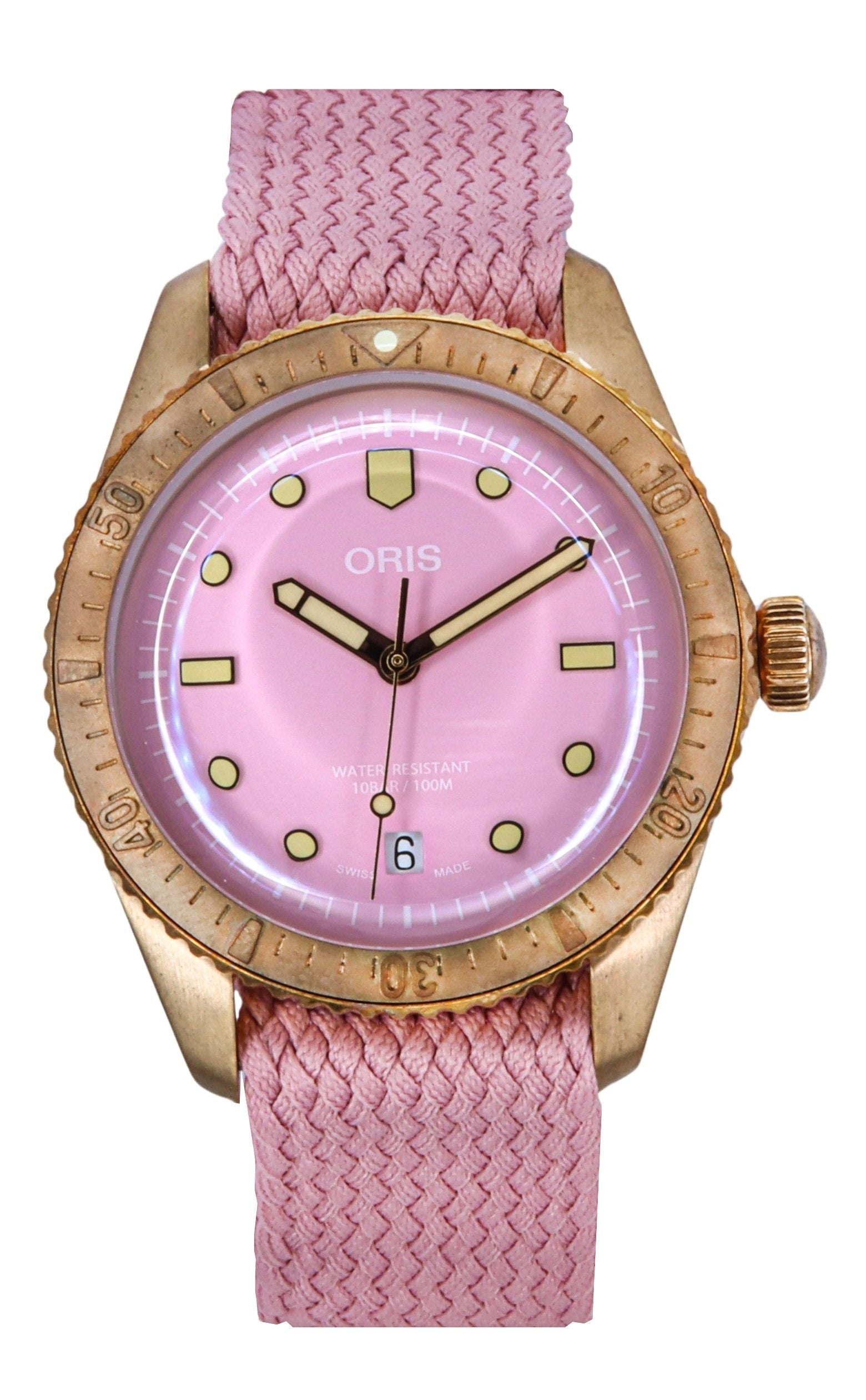 Oris Divers Sixty Five Cotton Candy Pink Dial Automatic 01-733-7771-3158-07-3-19-04BRS 100M Unisex Watch
